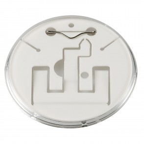 Button Self-Made, weiß/transparent